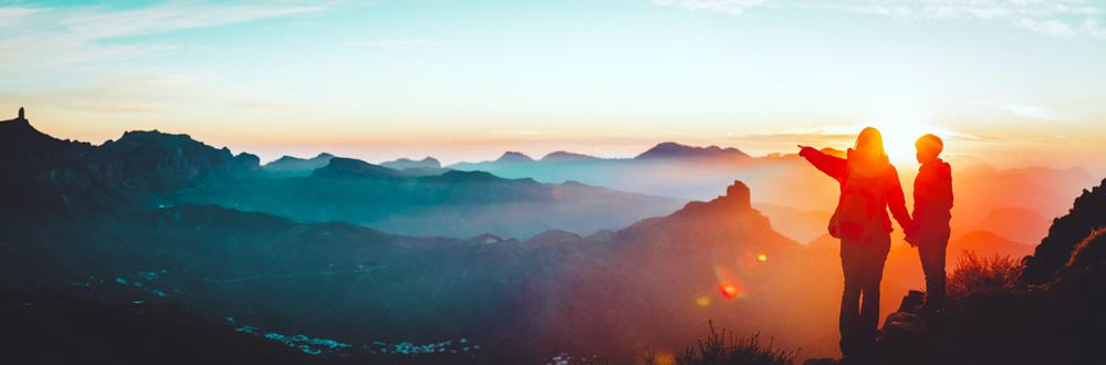 sunrise in the mountains