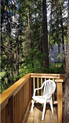 private balcony in Tree Hut