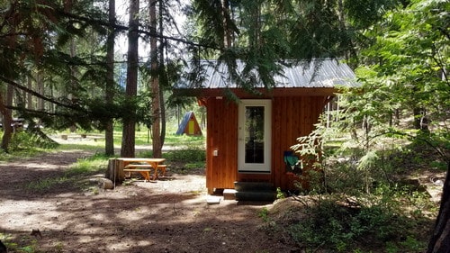 Hut with bunk beds