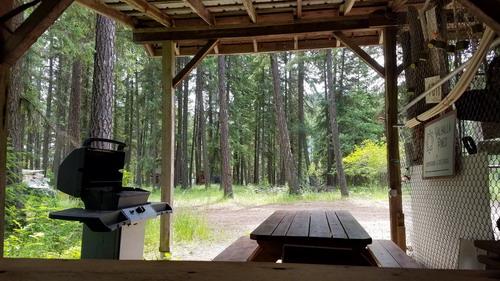 sheltered bbq area