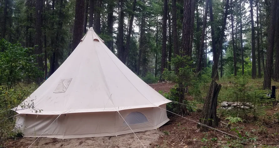 bell tent looking east