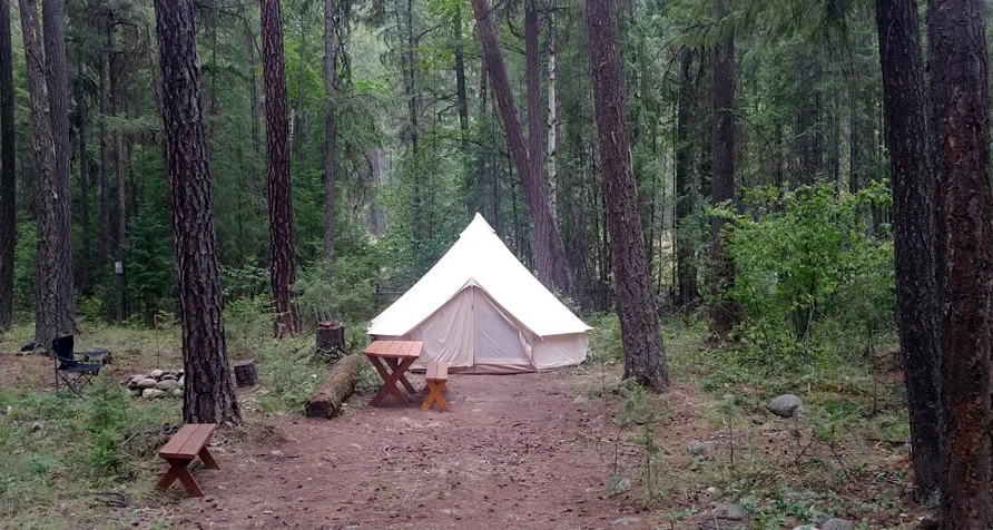 bell tent looking north